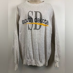 Hanes Ultimate Cotton South Dakota Women’s Size Large Gray Sweatshirt